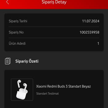 Vodafone'dan Alınan Kulaklıkta Servis Ve İletişim Sorunu