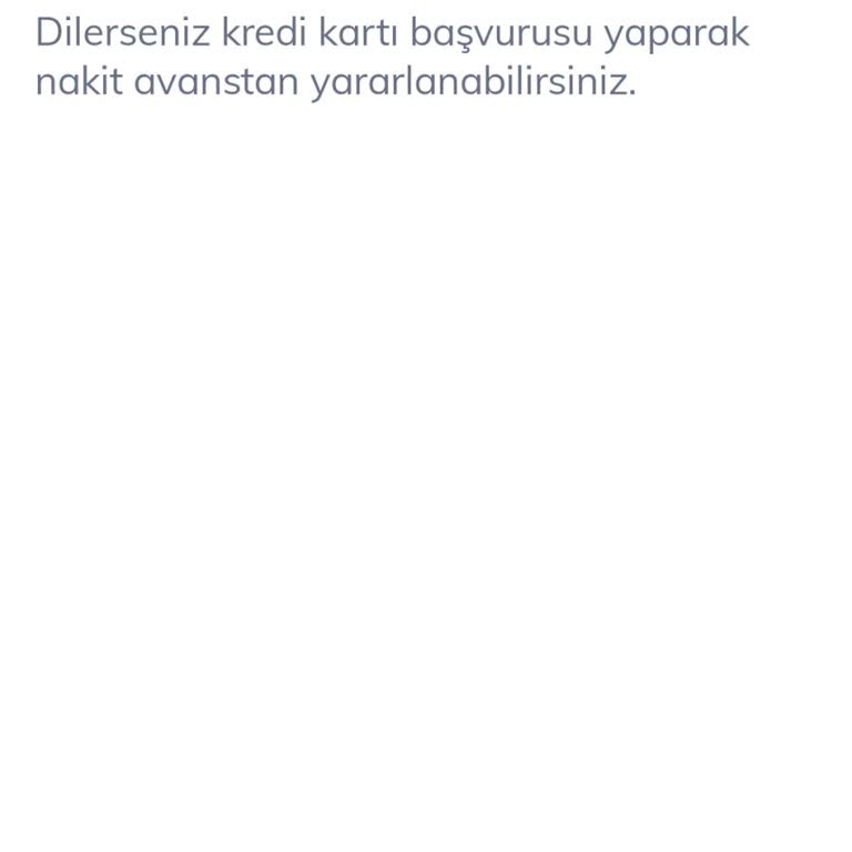 Kredi Kartı Nakit Avans Sorunu
