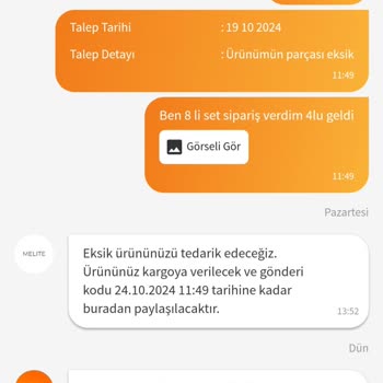 Eksik Ürün Ve Yetersiz Müşteri Hizmetleri Deneyimi