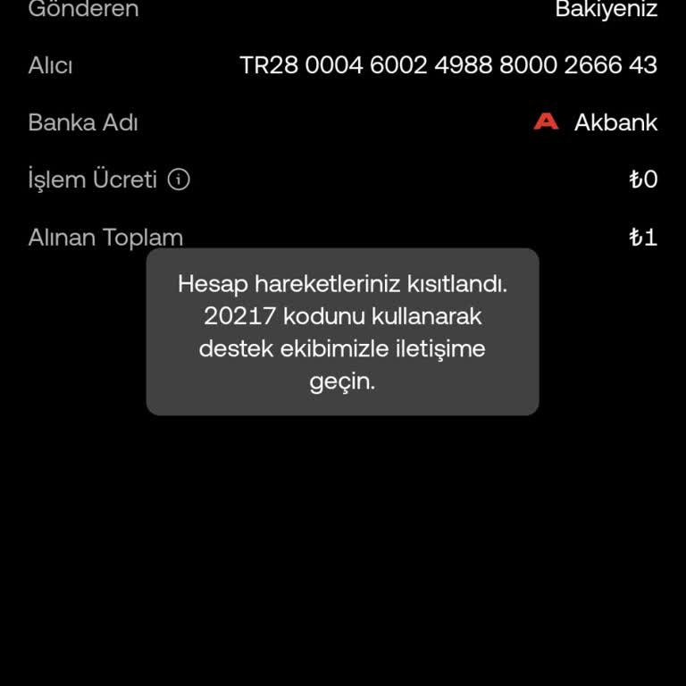 Akbank Hesabımda İşlem Hataları