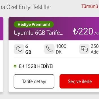 Vodafone Tarife Fiyatlarında Şok Artış!