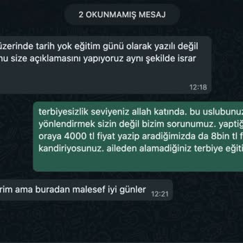 Eğitim Kurumunda Fiyat Tutarsızlığı Ve Üslup Sorunu