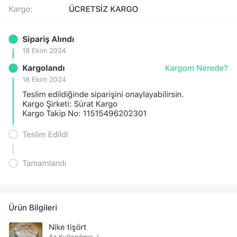 Kargo Kayboldu Ürün Ve Para İadesi Bekliyorum