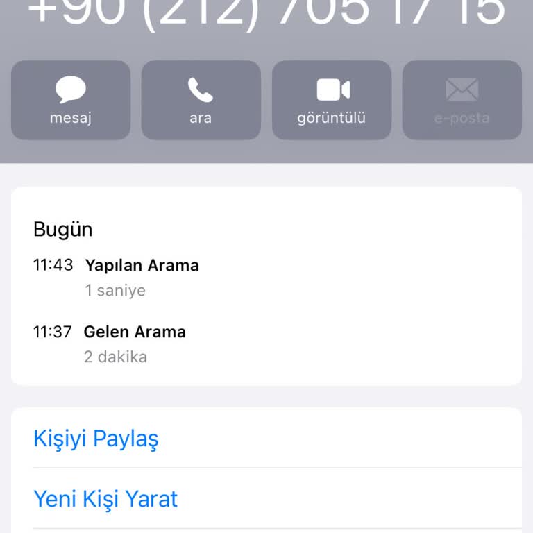 Bilinmeyen Numaradan Şüpheli Arama