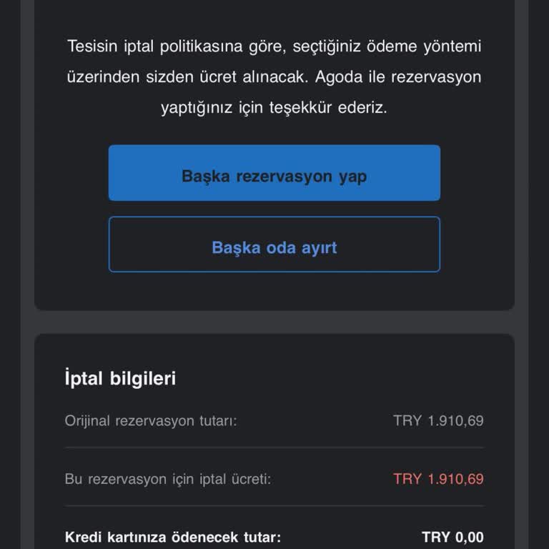 Yanlış Rezervasyon Ve İade Sorunu