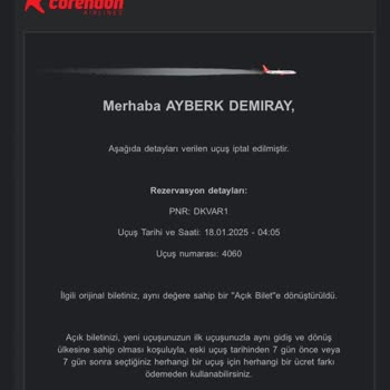 İptal Edilen Bilet Ve Geri Ödeme Sorunu