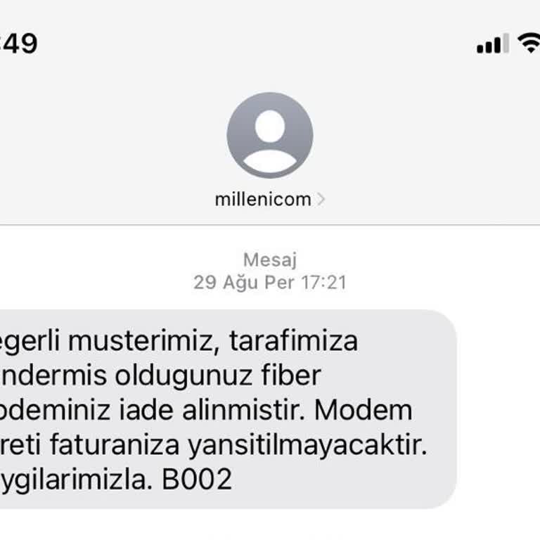 Yanlış Fatura Ve İade Kodu Sorunu