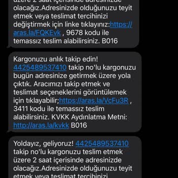 Aras Kargo'nun Yanıltıcı Teslimat Notları