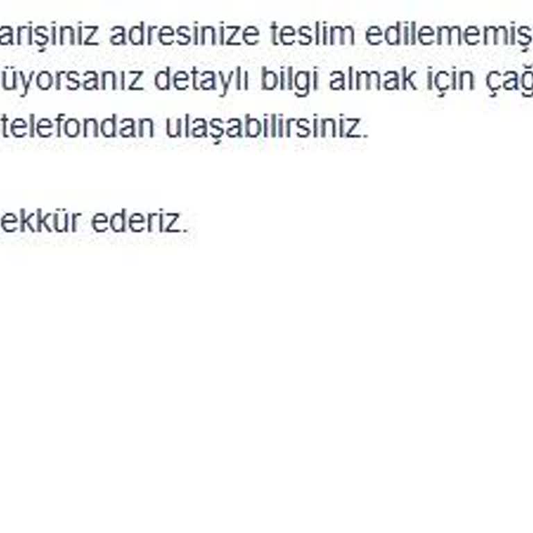 Kayıp Kargo Ve Yetersiz Müşteri Hizmeti