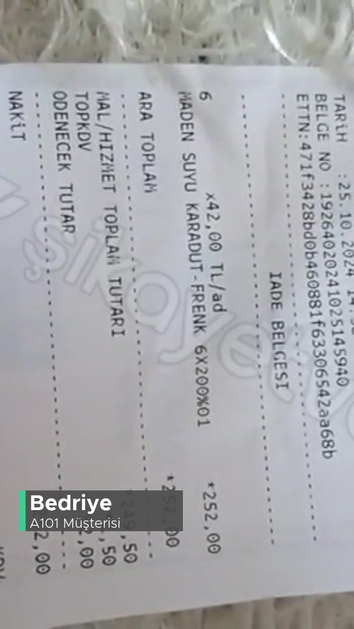 A101 İade Edilmesini İstedim! videonun kapak resmi