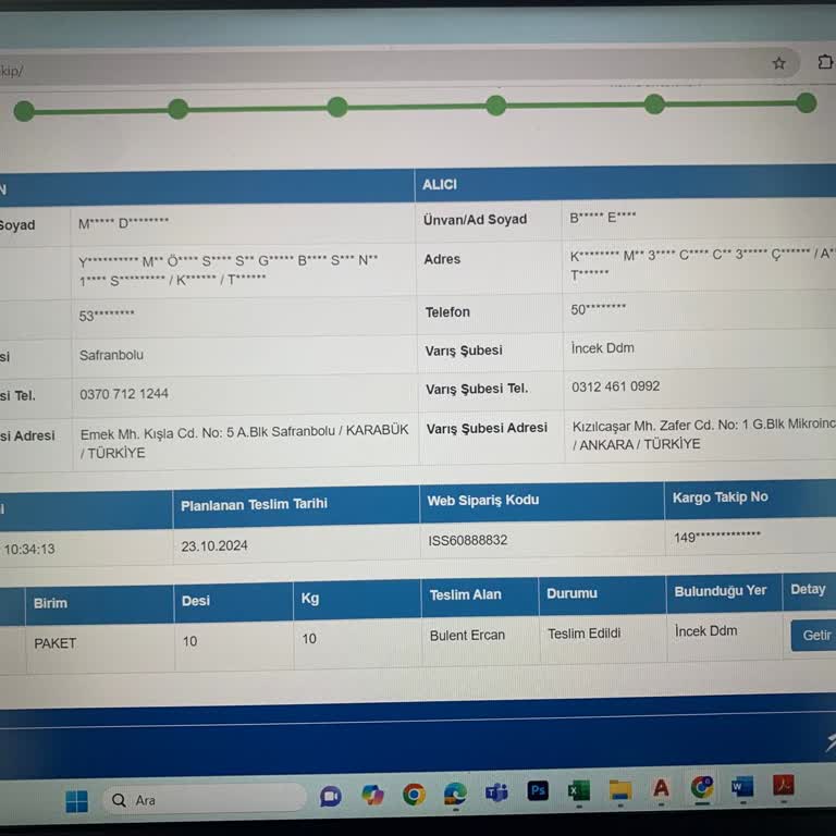 Sürat Kargo Yanlış Teslimat Bildirimi Ve Kargo Mağduriyeti