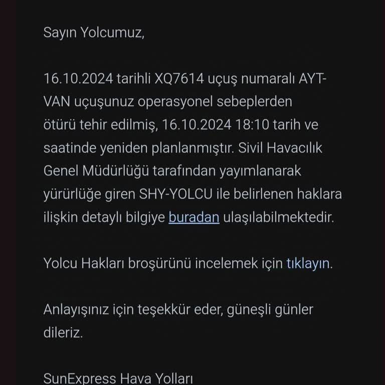 Sunexpress İle 10 Saatlik Rötar Ve İletişim Eksikliği