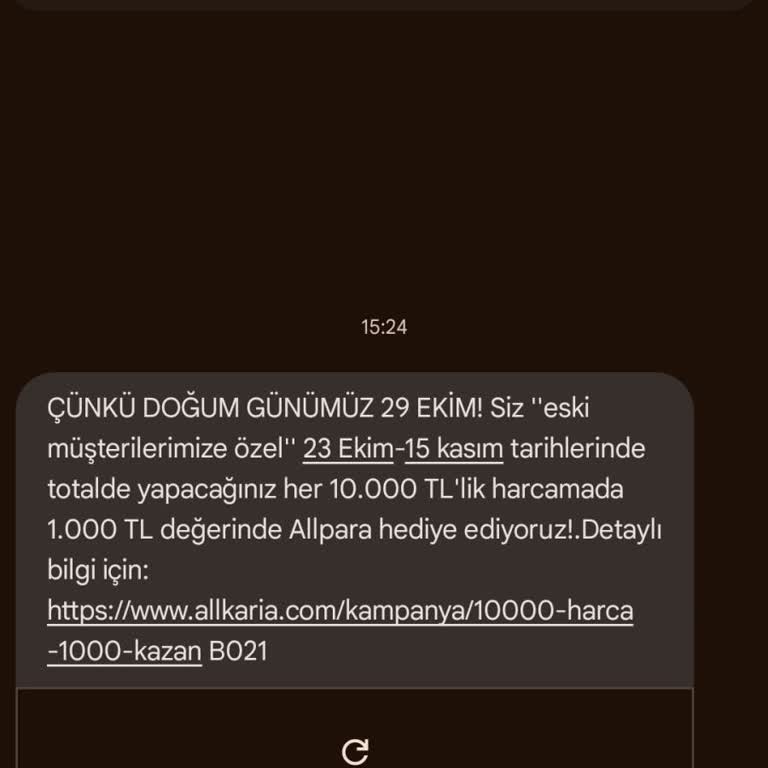 allkaria.com Yetkisiz SMS Gönderimi