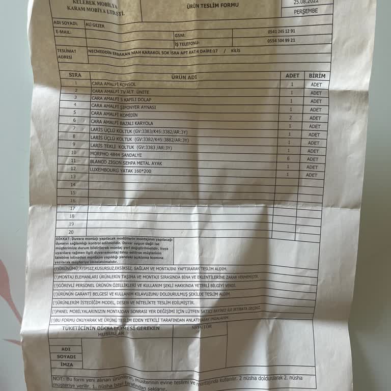 Kelebek Mobilya'dan Eksik Teslimat Ve İletişimsizlik Sorunu