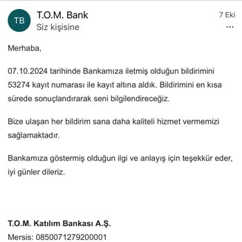 Tom Bank'ta Sim Kart Blokajı Sorunu