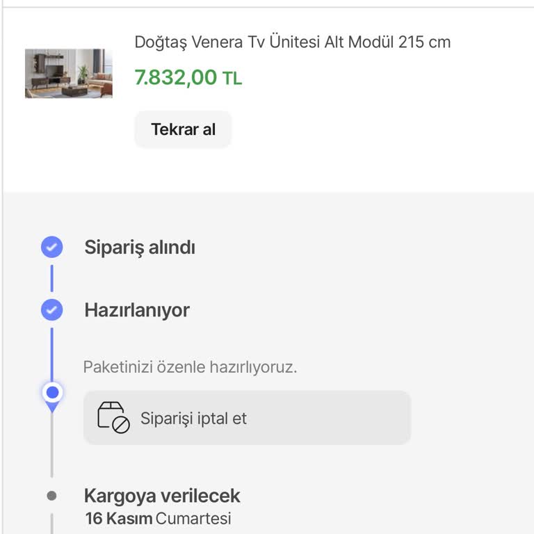 Doğtaş TV Ünitesi Teslimatında Büyük Gecikme
