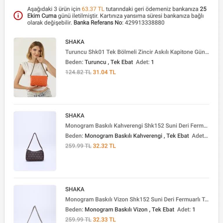 Trendyol Ve Shaka Çanta İle Sipariş İptal Sorunu