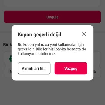 Yeni Kullanıcı Kuponu Hatası Ve Müşteri Hizmetleri Eksikliği