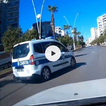 Zabıta Aracının Tehlikeli Yol Kesimi