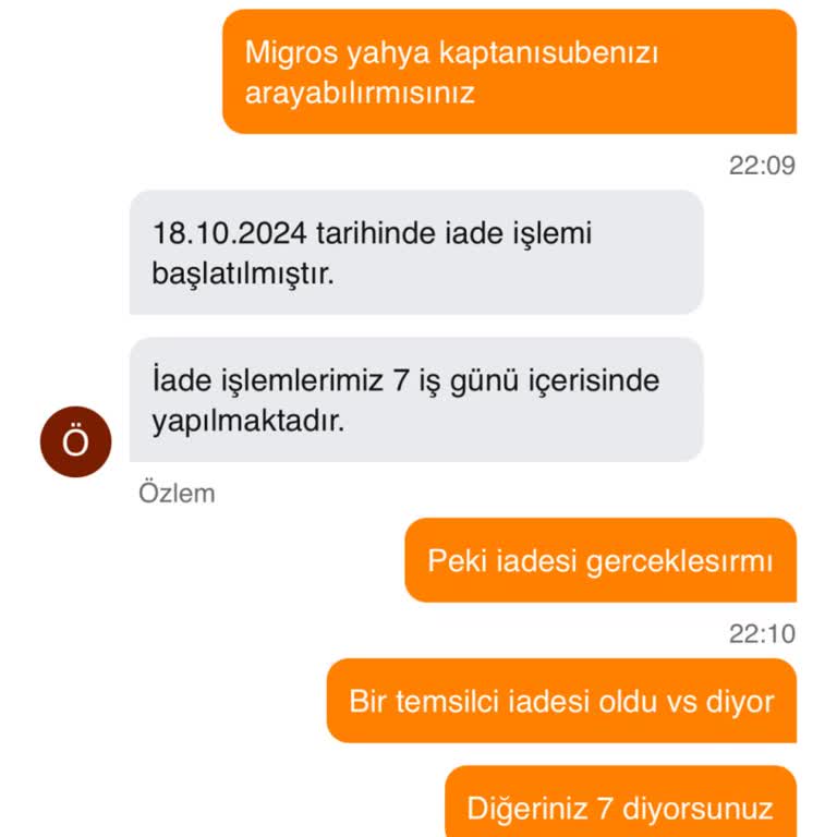 Migros'ta Ücret İadesi Sorunu