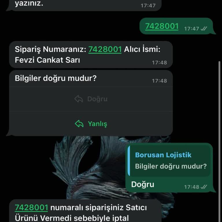 Teslim Edilmeyen Sipariş Ve Yetersiz Müşteri Hizmeti