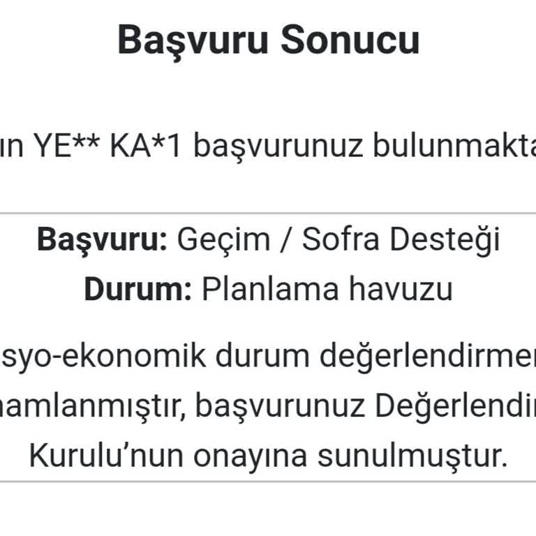 Altı Aylık Bekleyiş: Sofra Destek Başvurum Yanıt Bekliyor