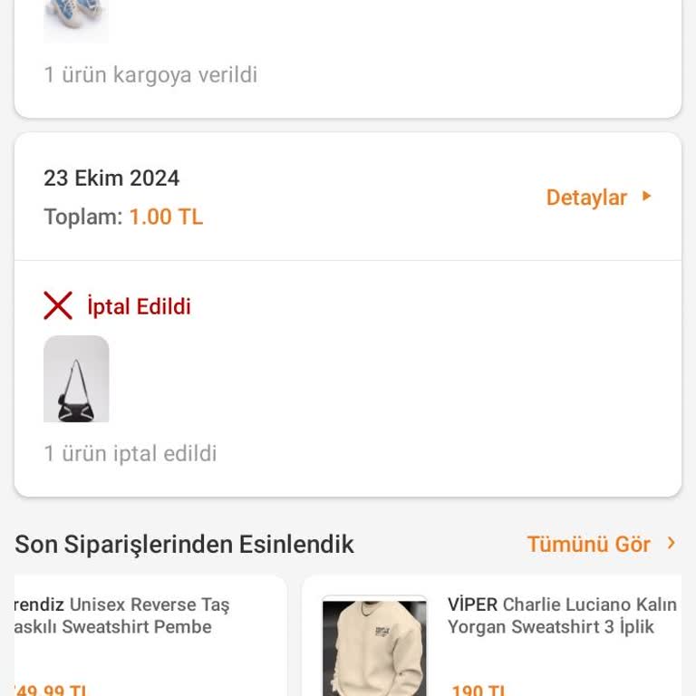 Kuponlu Siparişim İptal Edildi