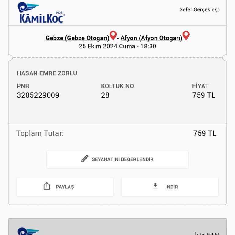 Kamil Koç'un Sürekli Rötar Yapan Hizmeti