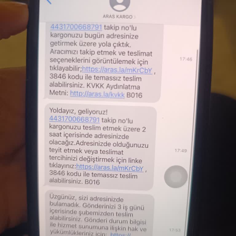 Kargo Teslimatında Yaşanan Sorun Ve Yanıltıcı Mesajlar