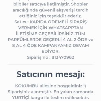 Shopier Ve Kokum Buu Üzerinden Sipariş Sorunu
