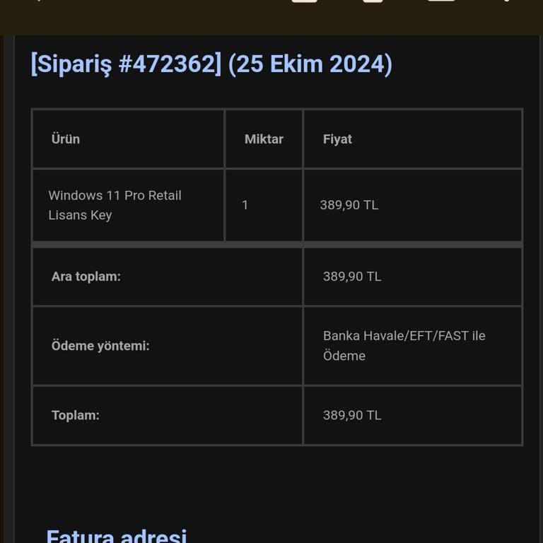 Windows 11 Pro Lisans Kodu Teslim Edilmedi