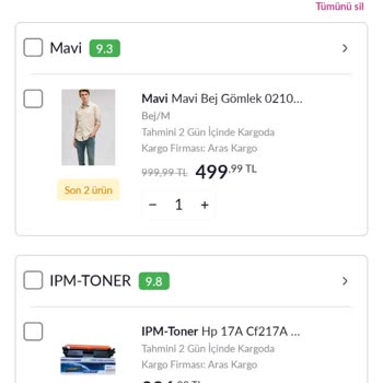 Kaybolan İndirim Ve Ürünler
