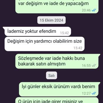 İade Hakkı Engellenen Sipariş Süreci