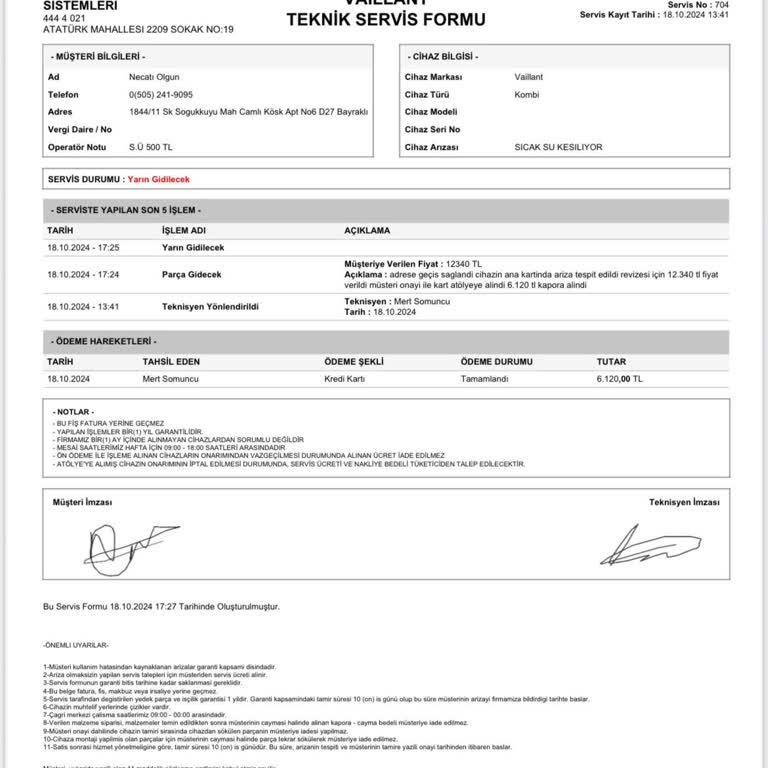 Kombi Sorunu: Yetkili Servis Mağduriyeti