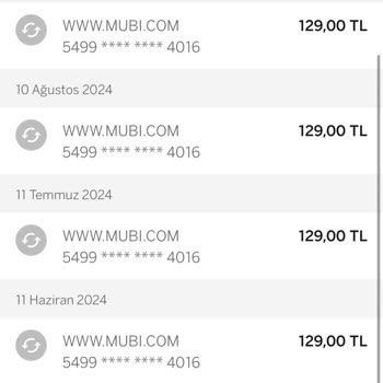 Mubi'nin Habersiz Üyelik Aktivasyonu Ve Para Çekimi Şikayeti