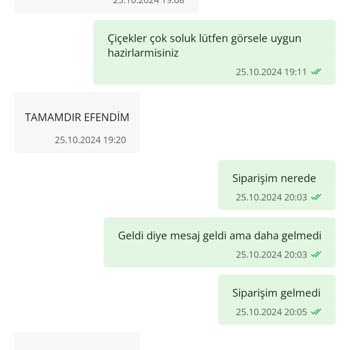 Çiçek Siparişim Teslim Edilmedi