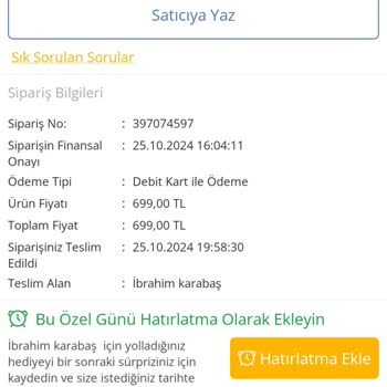 Çiçek Siparişim Teslim Edilmedi