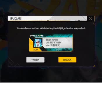 Garena Free Fire Haksız Hesap Askıya Alma Mağduriyeti