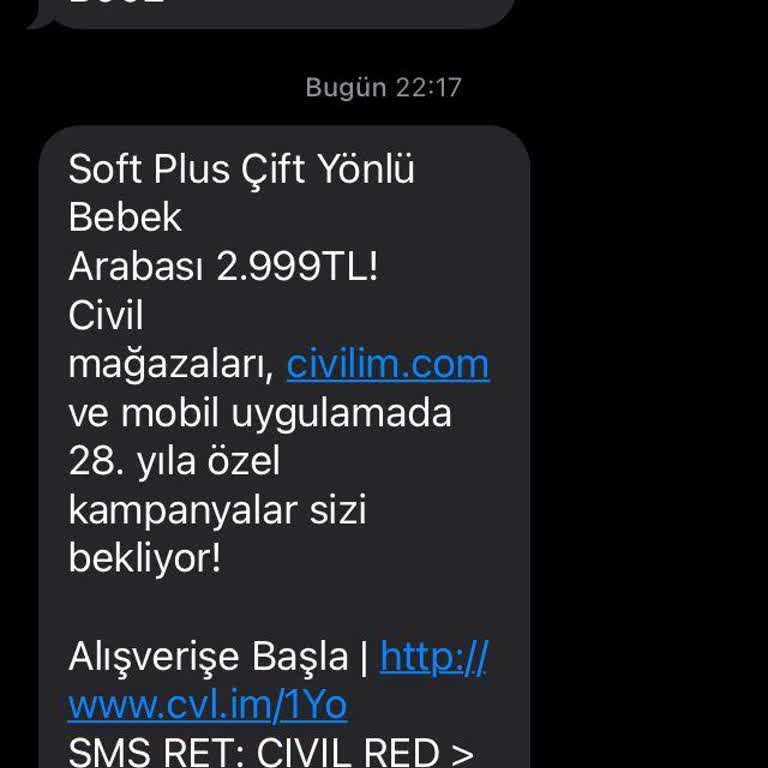 Civil Çocuk Giyim'den Sürekli Gelen Rahatsız Edici Mesajlar