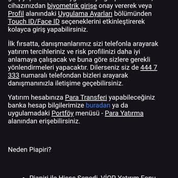 Piapiri Uygulaması Ve İstenmeyen Yatırım Hesabı Sorunu