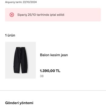 Bershka Siparişinde Teslimat Ve İade Sorunu