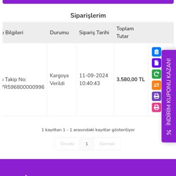 Kayıp Sipariş Ve İade Talebi