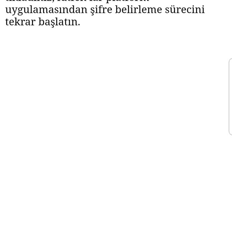 İarplatform Sıfırlama Yapamama