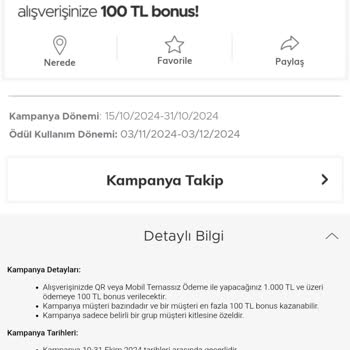 QR Kodlu İşlemde Bonus Mağduriyeti
