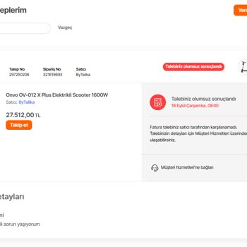 Hepsiburada'dan Faturasız Satış Ve Müşteri Mağduriyeti