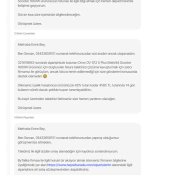 Hepsiburada'dan Faturasız Satış Ve Müşteri Mağduriyeti