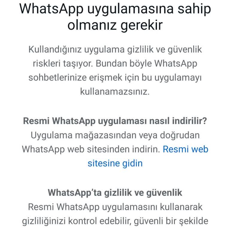 WhatsApp Giriş Sorunu Ve Çözüm Talebi