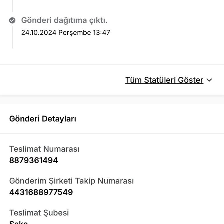 Aras Kargo Saka Şubesi'nde Sürekli Teslimat Sorunu