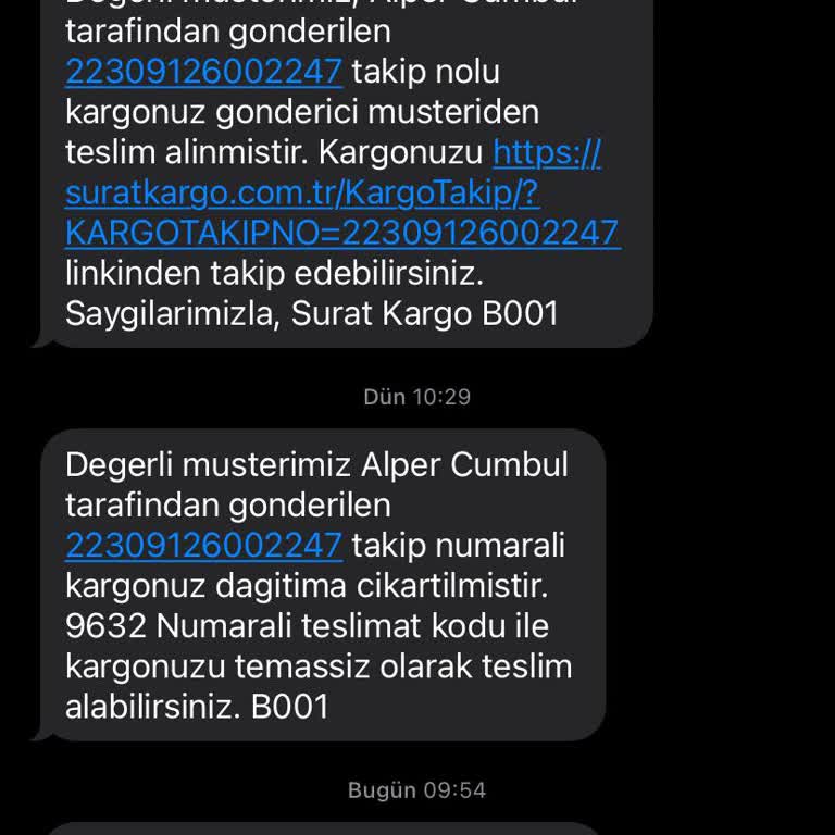 Sürat Kargo Çaycuma Şubesi Teslimat Gecikmesi