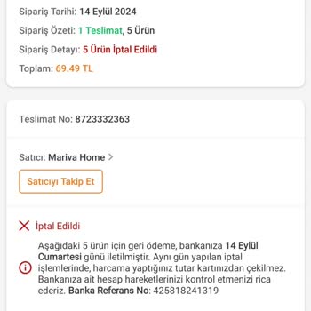 Trendyol'da Sürekli İptaller Ve Yanlış Ürün Gönderimi Sorunu